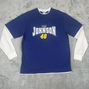 Chase Authentics Jimmie Johnson NASCAR Long Sleeve Mens Large‎ Shirt EUC